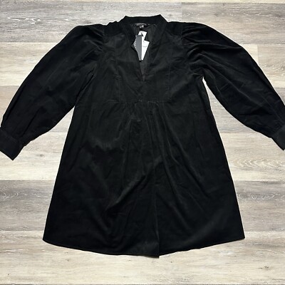 NWT Banana Republic Shirt Dress Womens Small Long Sleeve Corduroy Black New  | eBay