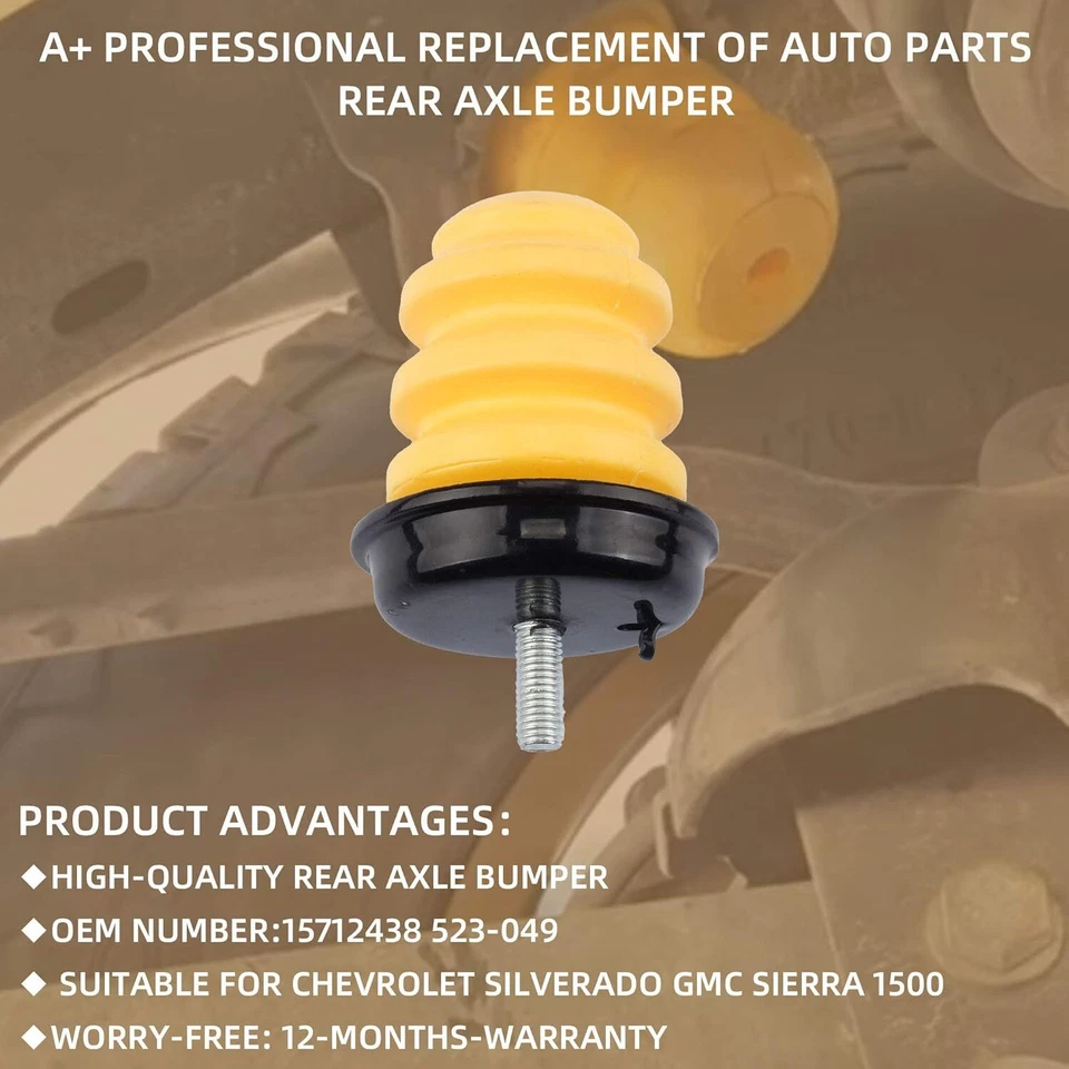 REAR FRAME LEAF SPRING BUMPER BUMP STOP For 99-06 SILVERADO 1500 HD 2* - Image 3 of 4