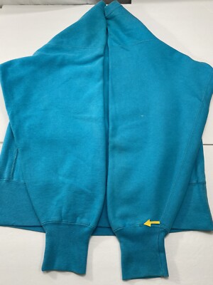 Vintage 90's Champion Reverse Weave Turquoise Blue Size L Made in