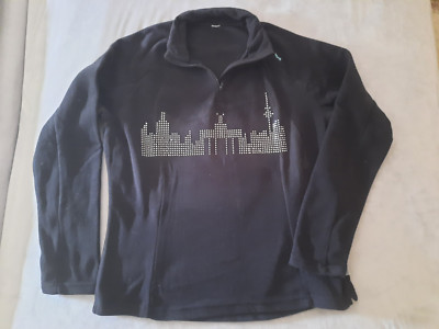 + Quechua - Fleece Shirt - schwarz mit Berlin Motiv - ca. Gr.40