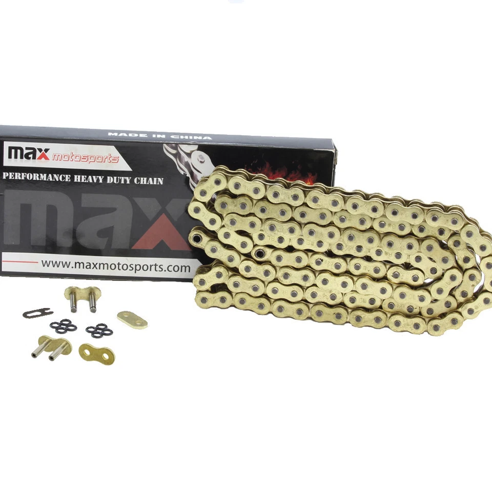 Cadena de transmisión de junta tórica de oro 428 para Yamaha TTR125 TTR125E TTR125L TTR125LE 2002-2018 Foto 2 de 4