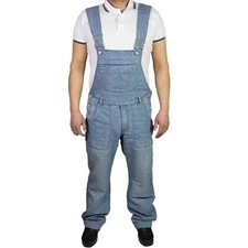 Mens Dungarees Jeans Workwear Jumpsuit Overall Denim Heavy Duty Pants for Men UK