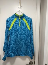Women s Ideology Medium 1/4 Zip Blue Jacket.