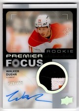 2023-24 Premier Focus Rookie Patch Auto WALKER DUEHR PFR-WD #/175 Calgary Flames