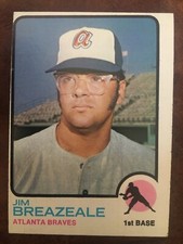 1973 Topps #33 Braves Jim Breazeale Baseball Card