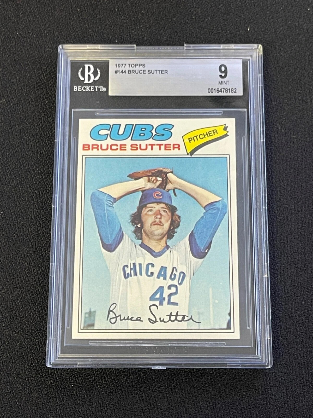 1977 Topps Bruce Sutter ROOKIE RC #144 BVG 9 (Low Population of 7) Only 3 Higher