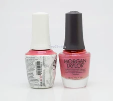 Gelish DUO Soak Off Gel Polish + Morgan Taylor Lacquer - #322 Rose-Y Cheeks