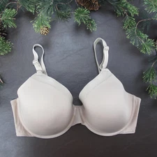 Warners Bra 38D Tan Padded Underwire Adjustable Clasp Back