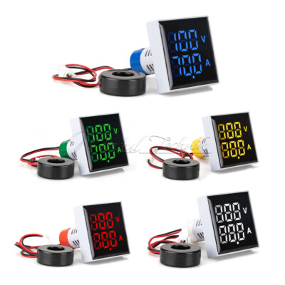 AC60-500V 0-100A LED Voltmeter Ammeter Dual Digital Voltage Current Tester Meter