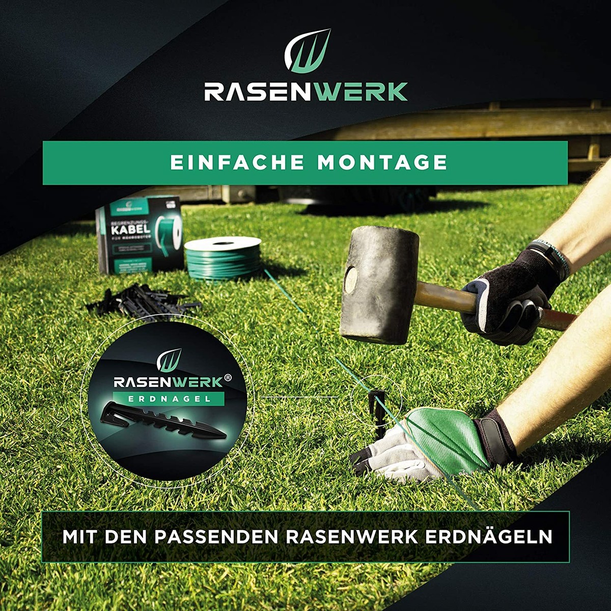 Begrenzungskabel 100m Husqvarna Gardena Worx Universell 100 M