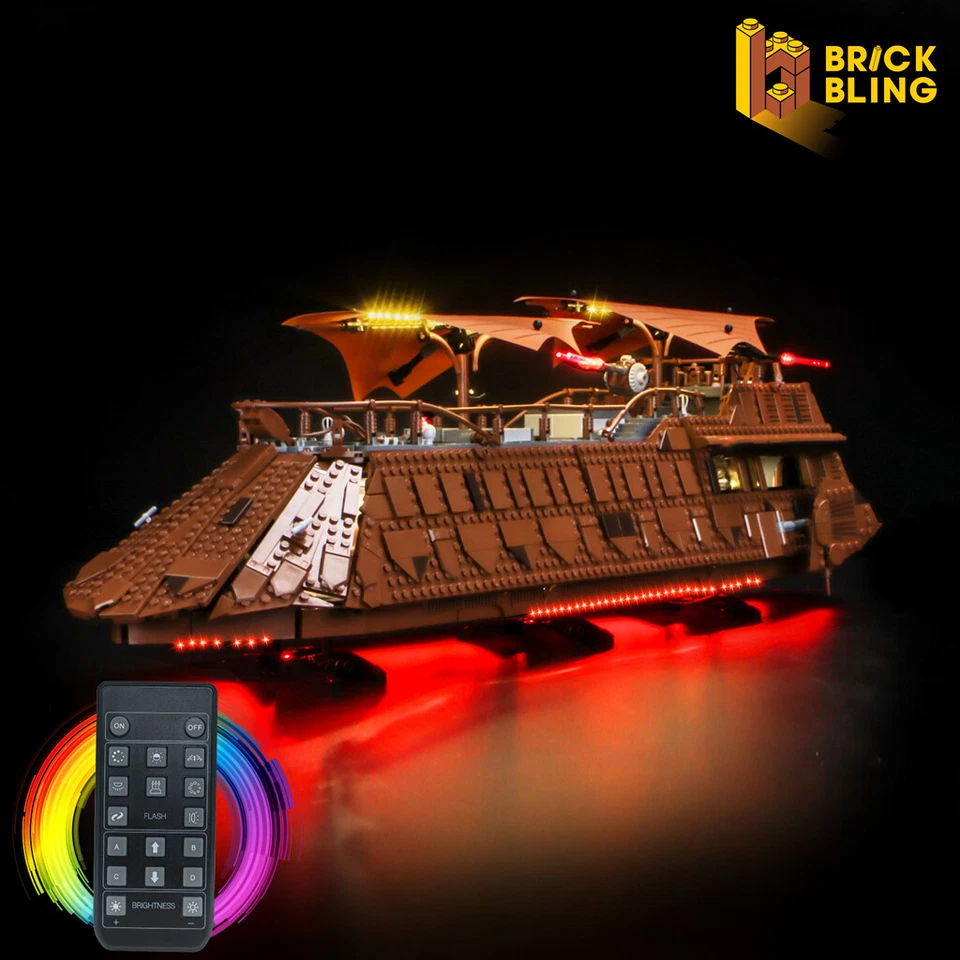 BrickBling LED Licht Kit für LEGO Star Wars Jabba's Sail Barge 75397（Remote）