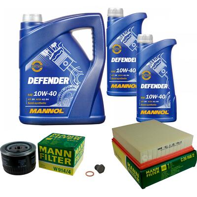 MANN Inspektionspaket 7 L MANNOL Defender 10W-40 für Opel Senator B 3.0 24V