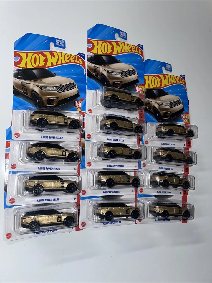 2025 New Hot Wheels Then and Now Gold Range Rover Velar  #122/250 Lot Of  13 - Image 3 of 4