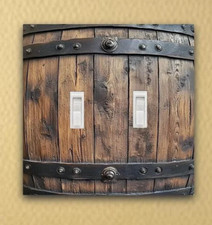 Whiskey Barrel outlet cover switch cover home decor light switch plate rocker