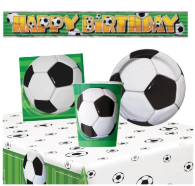 UNIQUE Football Party Tableware Decorations Plates Cups Napkins Tablecover Banner