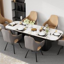 2/4 Swivel Dining Chairs Accent Armchair Cut-out Dual Wide Armrests Seat Kitchen