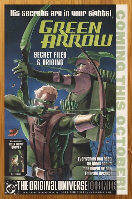 2002 DC Comics Green Arrow Secret Files & Origins Print Ad/Poster Promo Art 00s