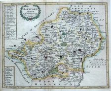 HERTFORDSHIRE  BY ROBERT MORDEN c1704  GENUINE ANTIQUE COPPER  ENGRAVED MAP