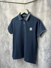 Roberto Cavalli Men's Navy Blue Short Sleeve Polo Shirt Size S