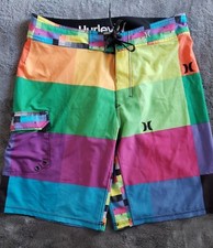 Hurley Phantom Hybrid Board Shorts Mens 32 Color Block Surf Swim Trunks