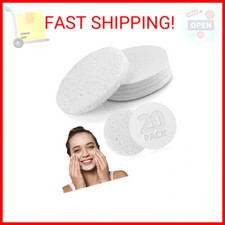 Natural Facial Cleansing Sponges- 20 Count Compressed Facial Sponges Cellulose R