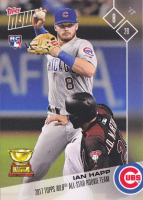 Ian Happ Cubs 2017 Topps Now RC All Star Rookie Team OS-11 SP w/ J.D. Martinez