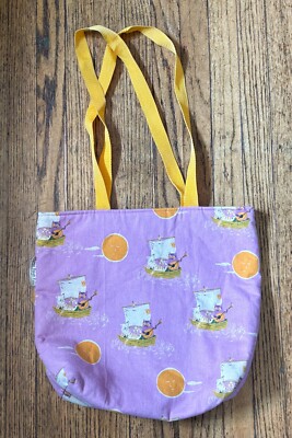 The Owl And The Pussycat Small Tote Bag Handmade Whimsical Fairy Core Softgirl