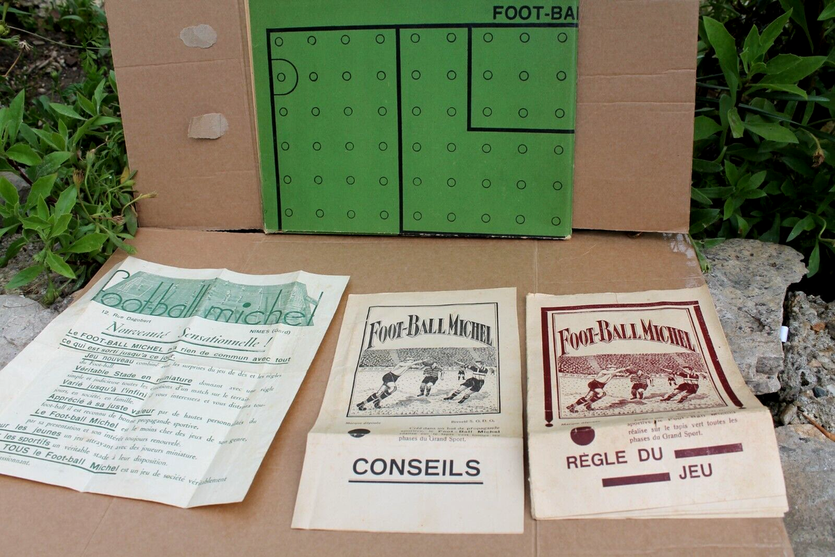 Ancien Jeu De Foot De Table - Ball Michel En Boîte - Breveté SGDG - France