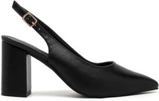 Women's Court Shoes with Pointed Toe Ankle Strap Chunky Heels Block Heels Pumps