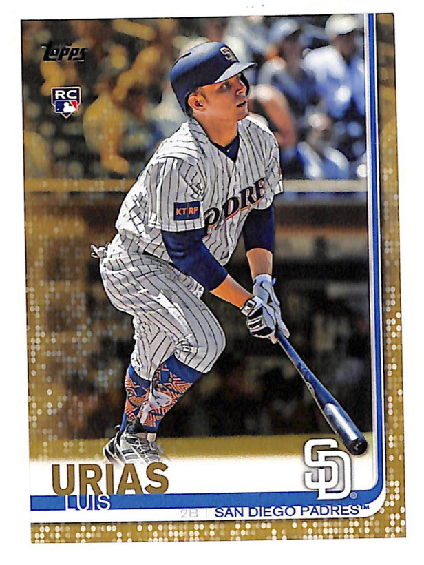 2019 Topps #192 Luis Urias 1822/2019 Gold Parallel Rookie Card Padres Brewers