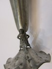 Vintage MCM Hollywood Regency Deco 2 Women Fluted 9" KS Pewter Vase p108 FREE S — photo 6