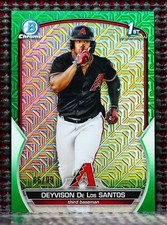 DEYVISON DE LOS SANTOS - 2023 BOWMAN CHROME MEGA BOX PROSPECTS GREEN REFRACTOR
