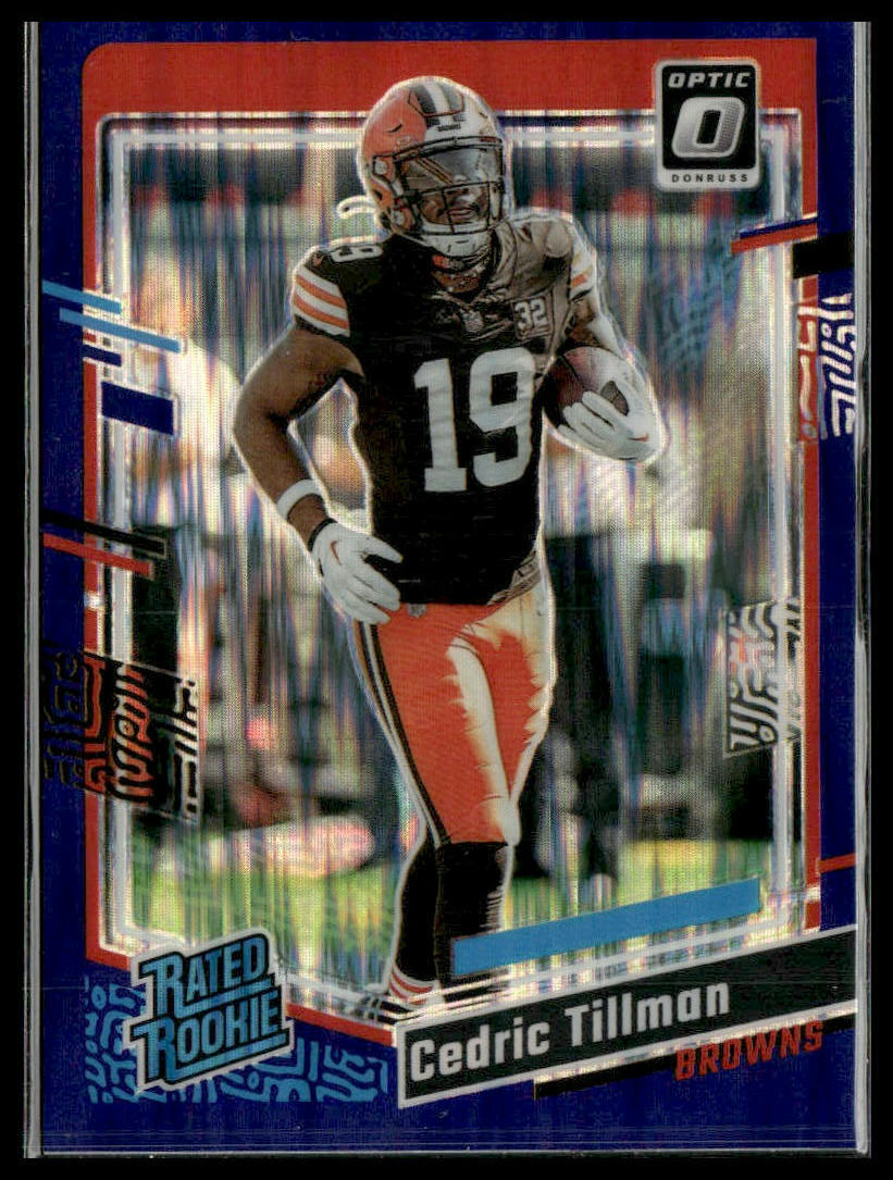 2023 Donruss Optic #224 Cedric Tillman Purple Shock