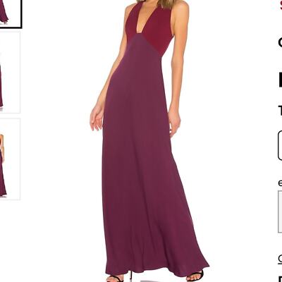 Jill Jill Stuart Two Tone V-Neck Gown Burgundy Purple Size 4 Altered | eBay Jill Jill Stuart Two Tone V-Neck Gown Burgundy Purple Size 4 Altered | eBay