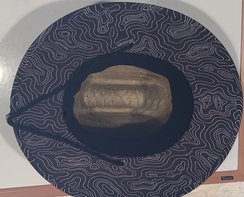Oregrown Oregon Women's Straw Hat Bend Oregon Spaceship Over Mountains Weed Shop - Picture 6 of 12
