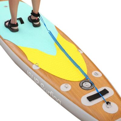 10ft Coiled Leash Stand Up Paddleboarding Surfing Surfboard Leash Leg Rope DE