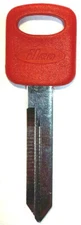 1 New - For Select Ford Uncut key blank Red Molded Plastic Head H75PC 597638