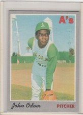 1970 Topps Baseball Card #55 John Blue Moon Odom Oakand Athletics - Ex-ExMt