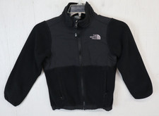 North Face Girls S Size 7/8 Fleece Jacket Black Full Zipper Zip Up