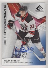 2019-20 Upper Deck SP Game Used CHL Edition Blue Auto Felix Bibeau #60 Auto 4ta