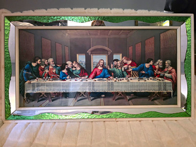 Leonardo da Vinci The Last Supper Framed Landscape Print Religious Wall Art