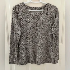 XS j.jill Luxe Supima Relaxed Fit Top Long Sleeves 