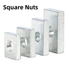 Rectangular Nut M3 M4 M5 M6 M8 M10 Galvanized Carbon Steel Slider Sliding Nuts