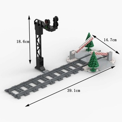 Y-Aisle E Model Track Set   Straight & Curved Rails for MOC Train