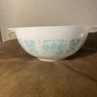 Vintage Pyrex Amish Butterprint 2.5 Qt 443 Cinderella Mixing Bowl Blue White