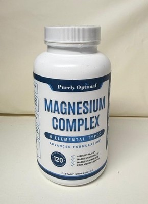 Purely Optimal Magnesium Complex 6 Forms | Glycinate, Citrate, Malate | 120 Caps