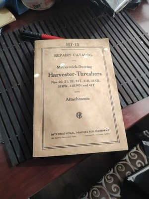 IH Repairs Catalog McCormick Deering Harvester Threshers 1945