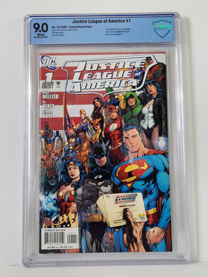 Justice League of America #1 - Ed Benes Connecting Cover Right Side - CBCS 9.0 