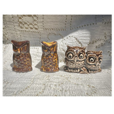 Vintage Ceramic Owl Macrame Beads
