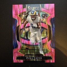 2025 Select Puka Nacua Pink Shock Prizm #21 Concourse LA Rams